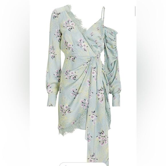 Self- portrait Floral Wrap Dress - Picture 1 of 8